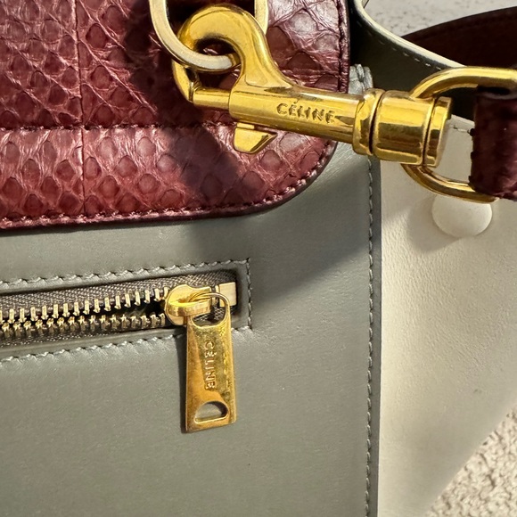 Celine Trio Color Python Trapeze - Picture 3 of 13